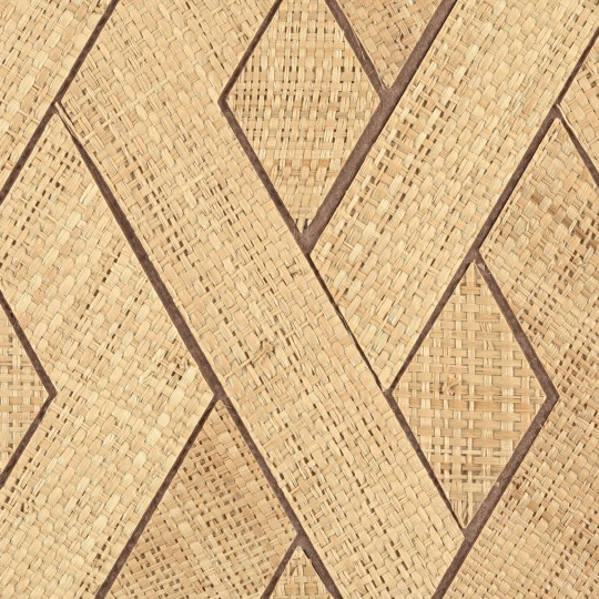 Elitis RM 1019 04 Merida Entrelazados – tapeta z rafii w geometryczny splot
