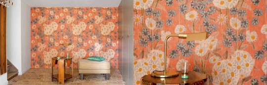 Elitis VP 922 02 Volver Margaritas - tapeta w kwiaty