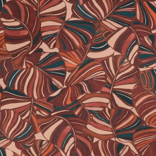 Casamance 71010102 Mellow Pachira Pourpre - tapeta tropikalna