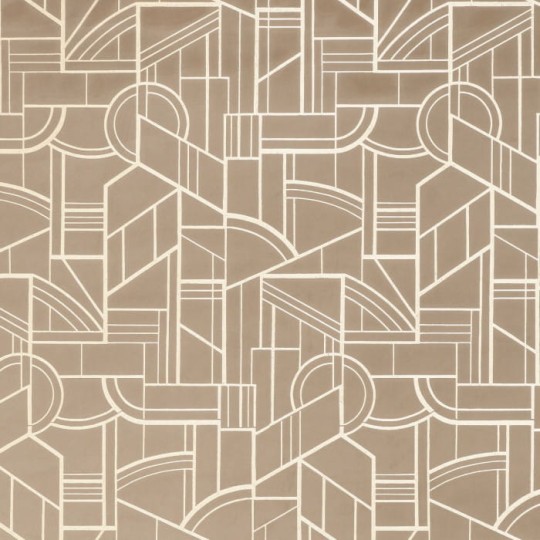 Casamance 71020333 Mellow Reims Taupe - tapeta geometryczna