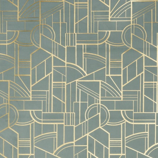 Casamance 71020666 Mellow Reims Céladon - tapeta geometryczna