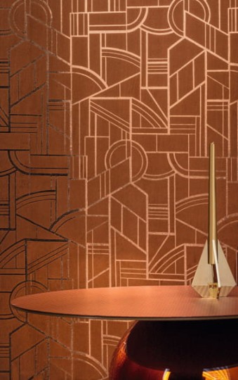 Casamance 71020666 Mellow Reims Céladon - tapeta geometryczna