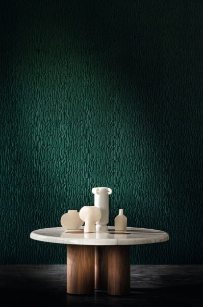 Casamance 71040208 Mellow Saiho émeraude - tapeta trójwymiarowa