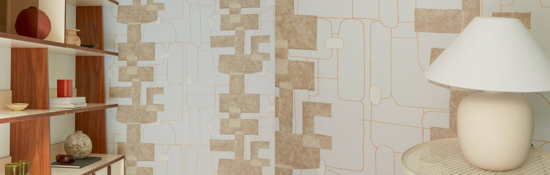 Elitis TP 332 02 Voiles de papier Cuzco - tapeta geometryczna