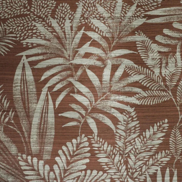 Casamance 70865080 Sisalana Mandrare Terracotta - tapeta roślinna z sizalu