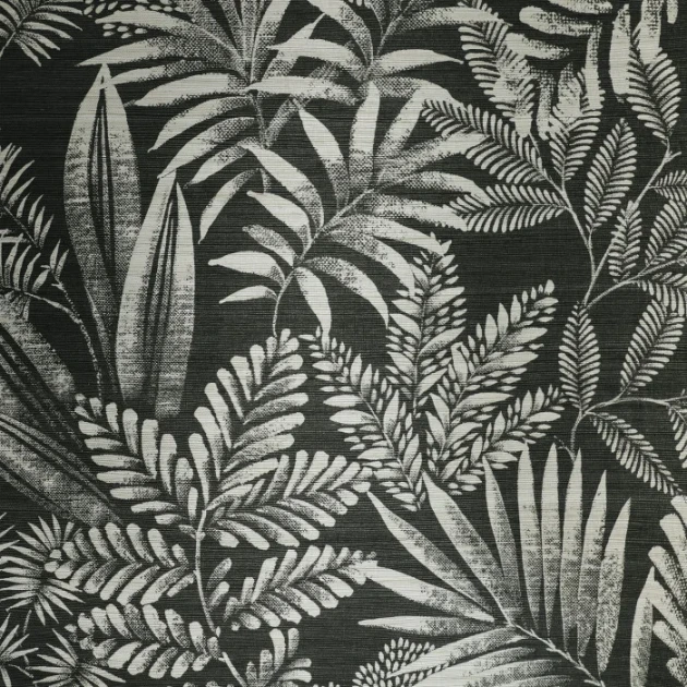 Casamance 70865386 Sisalana Mandrare Carbone - tapeta roślinna z sizalu