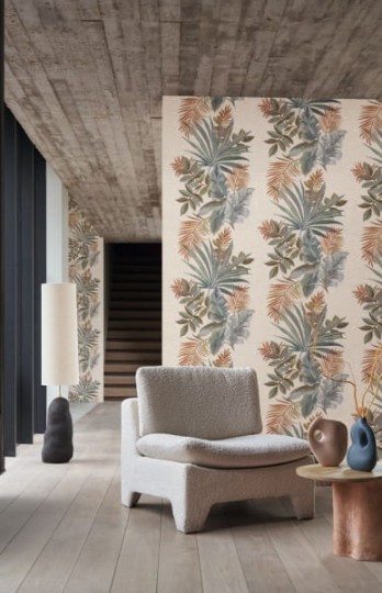 Casamance 70753590 Hanae Jardin Ephemere - tapeta lniana w liście