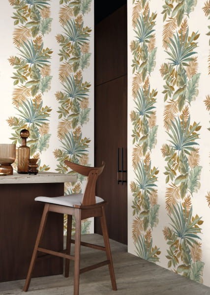 Casamance 70753692 Hanae Jardin Ephemere - tapeta lniana w liście