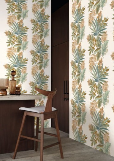 Casamance 70753692 Hanae Jardin Ephemere - tapeta lniana w liście