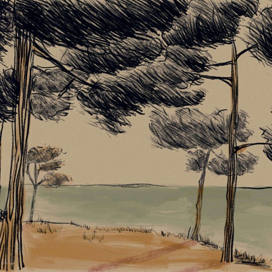 Elitis DM 901 01 360° Hors saison - mural w śródziemnomorski krajobraz