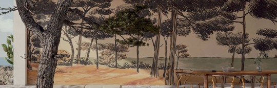 Elitis DM 901 01 360° Hors saison - mural w śródziemnomorski krajobraz