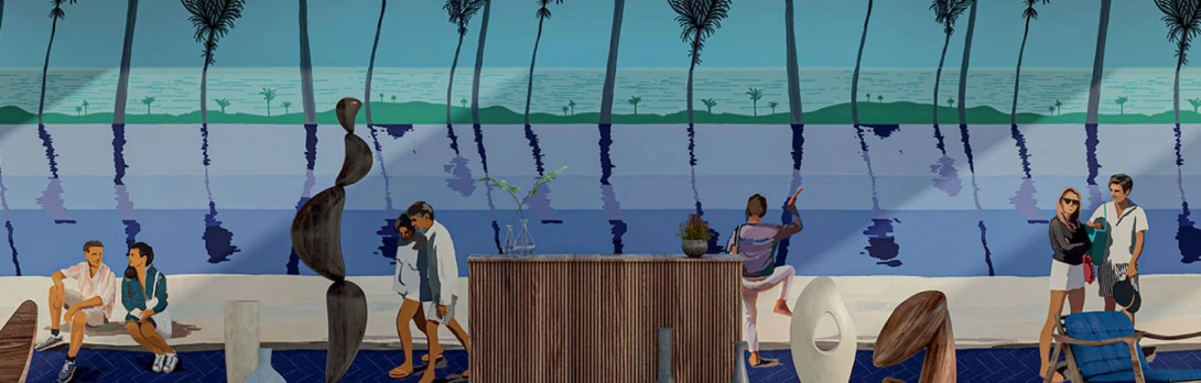 Elitis DM 905 01 360° Siempre - mural w basen i egzotyczny krajobraz