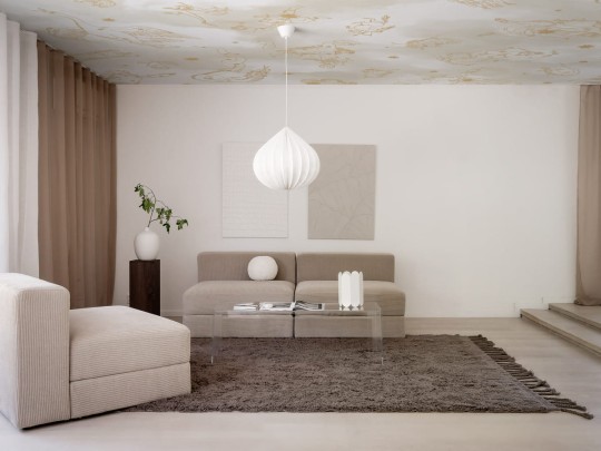 Boras Tapeter 9563W Ceiling Constellations Beige - mural o wzorze znaków zodiaków wśród gwiazd