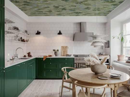 Boras Tapeter 9556W Ceiling Tree Canopy Green - mural w liście