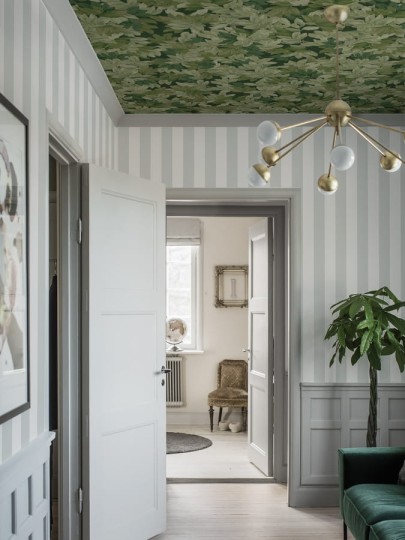 Boras Tapeter 9554W Ceiling Tree Canopy Dark Green - mural w liście