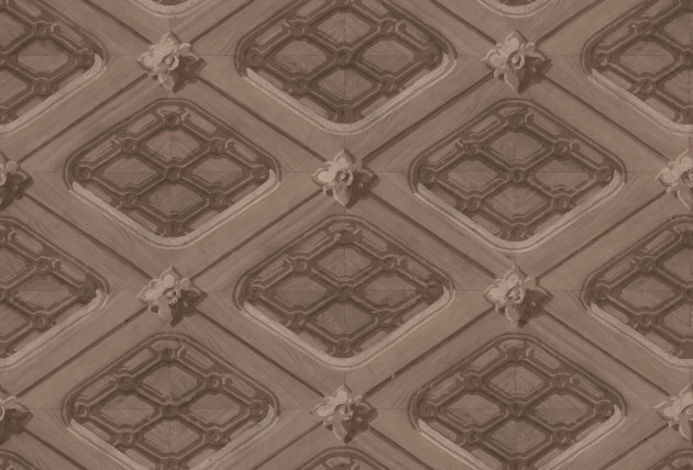 Boras Tapeter 9553W Ceiling Paneling Brown - mural o wzorze boazerii