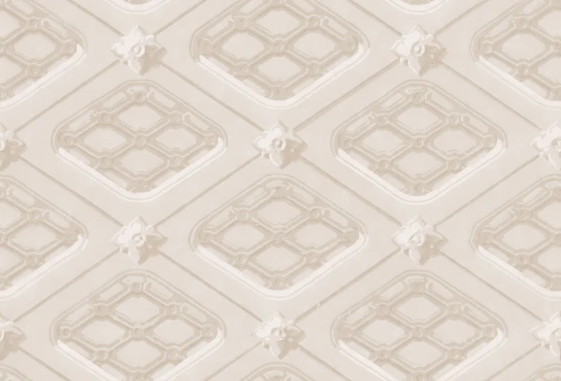 Boras Tapeter 9552W Ceiling Paneling Beige - mural o wzorze boazerii