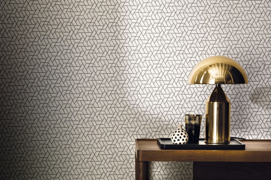 Casamance 70570160 Naturals Papilio - tapeta lniana z geometrycznym wzorem