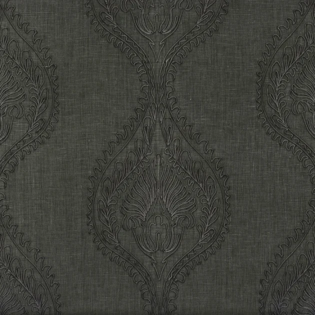 Casamance 70580374 Naturals Monarque - tapeta lniana z ornamentem
