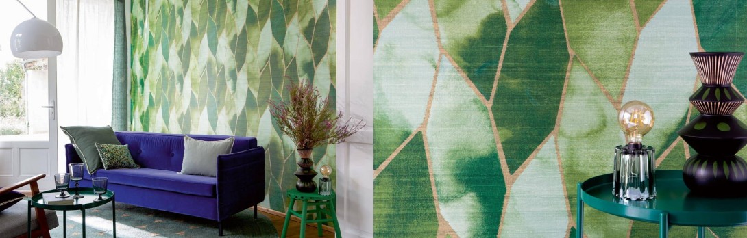 Elitis VP 932 80 Soie changeante Yuzen - tapeta geometryczna