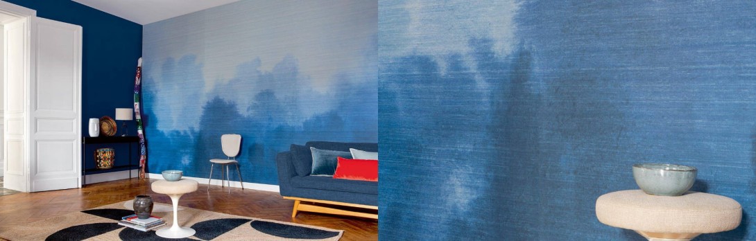 Elitis VP 933 01 Soie changeante Brume - mural w abstrakcyjny wzór imitujący jedwab