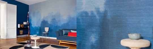 Elitis VP 933 01 Soie changeante Brume - mural w abstrakcyjny wzór imitujący jedwab