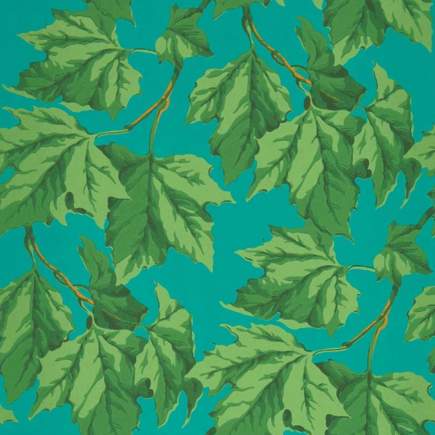 Harlequin 113047 Sophie Robinson Dappled Leaf Emerald/Teal - tapeta w liście