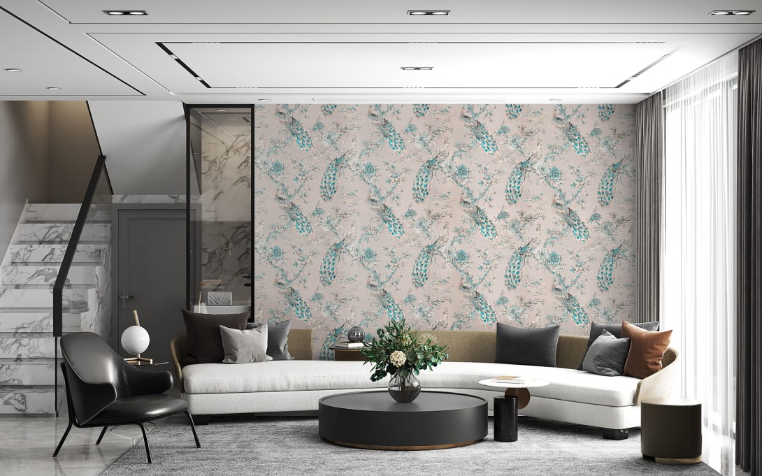 Walltextile L-3 Velvet&Lush - tapeta w pawie