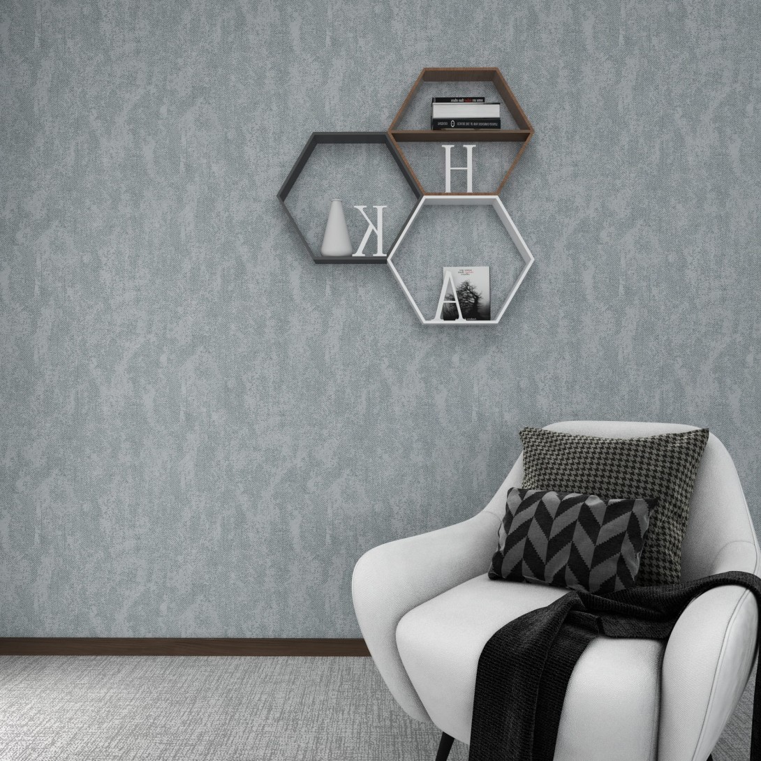 Walltextile 1-34 Ladywall - tapeta o wzorze poprzecieranej jodełki