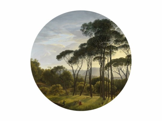 BN 300459 Circles Italian Landscape by Hendrik Voogd - okrągła tapeta z włoskim krajobrazem