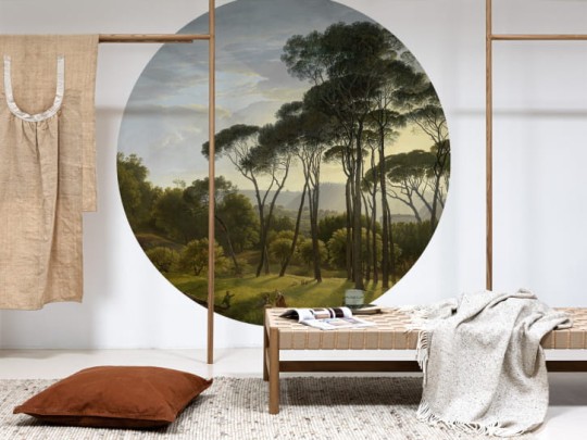 BN 300459 Circles Italian Landscape by Hendrik Voogd - okrągła tapeta z włoskim krajobrazem
