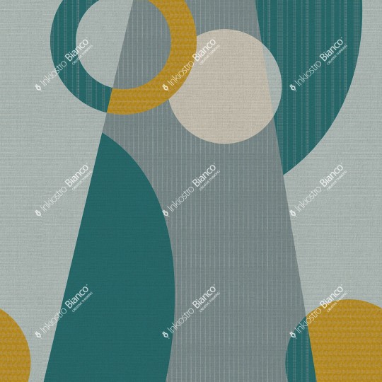 Inkiostro Bianco INKTAEU2302 Geometric Landscape Butterfly - mural geometryczny