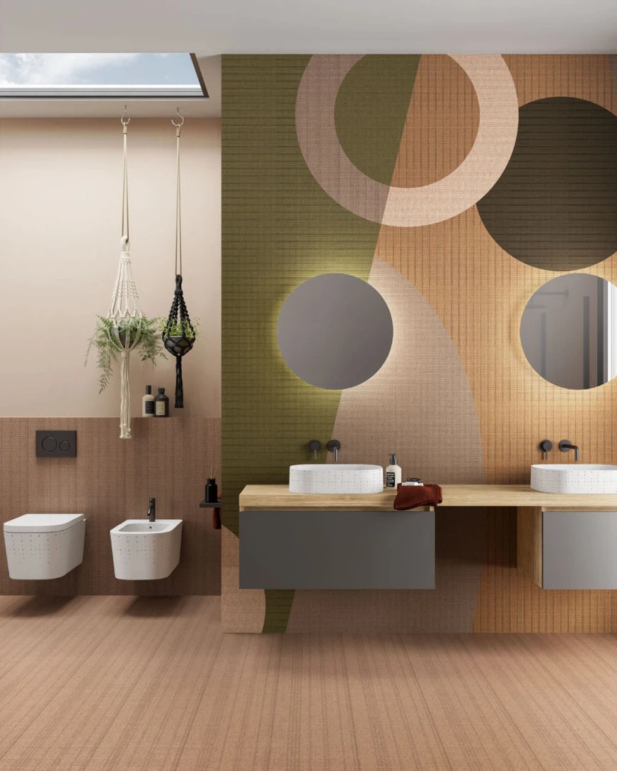 Inkiostro Bianco INKTAEU2305 Geometric Landscape Butterfly - mural geometryczny