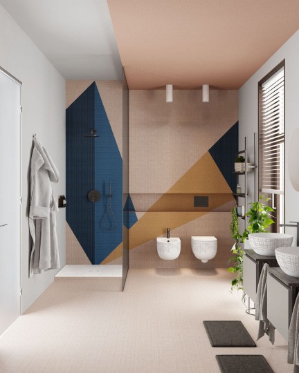 Inkiostro Bianco INKRUEO2303 Geometric Landscape Geo - mural geometryczny