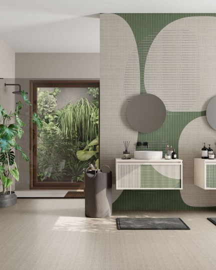 Inkiostro Bianco INKLIIE2302 Geometric Landscape Pebble - mural geometryczny