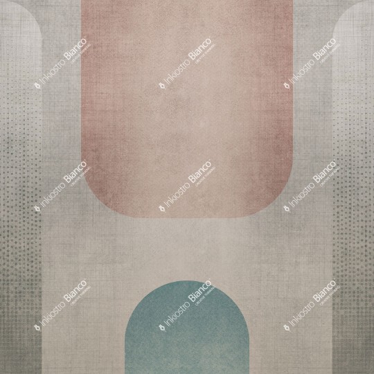 Inkiostro Bianco INKTUID2302 Geometric Landscape Sunrise - mural geometryczny