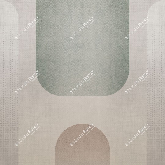 Inkiostro Bianco INKTUID2303 Geometric Landscape Sunrise - mural geometryczny