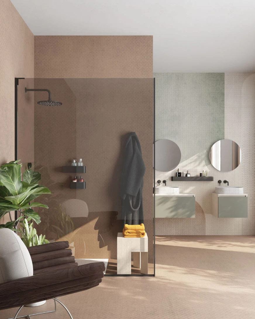 Inkiostro Bianco INKTUID2305 Geometric Landscape Sunrise - mural geometryczny