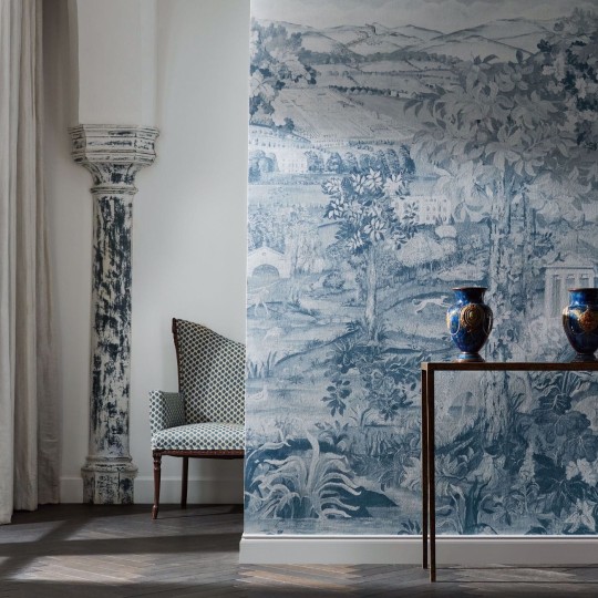Zoffany 313039 Arcadian Thames Arcadian Thames Wedgwood Blue - tapeta z krajobrazem