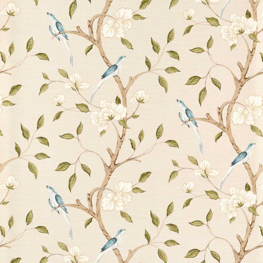 Zoffany 313046 Arcadian Thames Eleonora Print Evergreen - tapeta roślinna