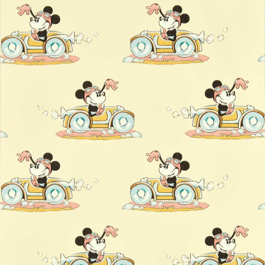 Sanderson 217269 Disney Home Minnie On The Move Sherbet - tapeta z Myszką Mini