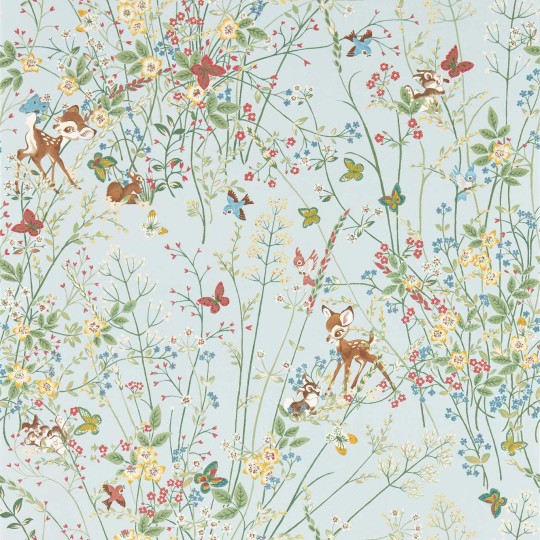 Sanderson 217278 Disney Home Bambi Sea Salt - tapeta z sarenką