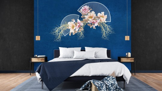 Walltextile 1-K Murale Colorful Creamy - mural w kwiaty