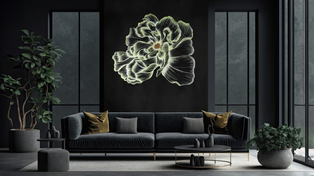 Walltextile 3-N Murale Bloom Blue - mural w kwiaty