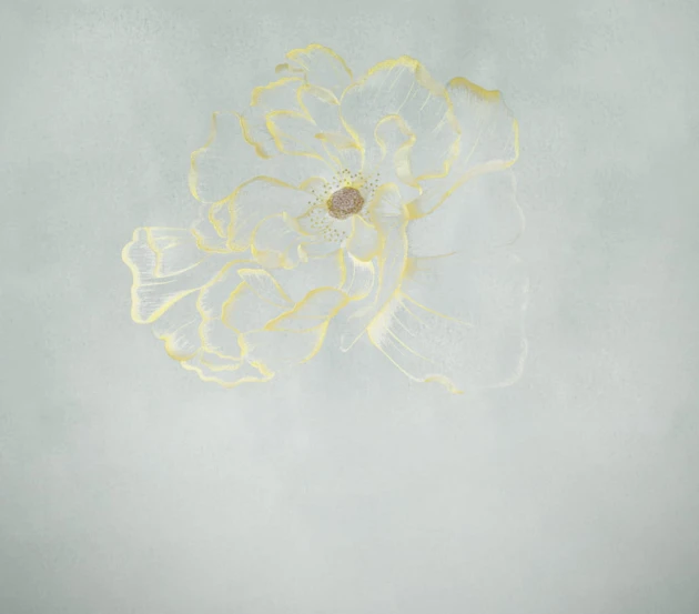 Walltextile 3-S Murale Bloom Silver - mural w kwiaty