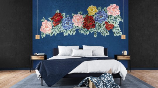 Walltextile 4-K Murale Peony Creamy - mural w kwiaty