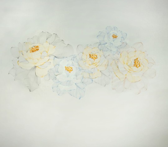Walltextile 5-K Murale National Color Tianxiang Creamy - mural w kwiaty