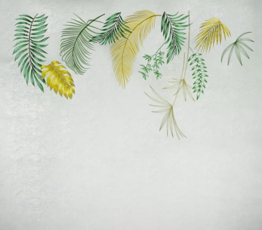 Walltextile 7-S Murale Blooming Silver - mural w kwiaty