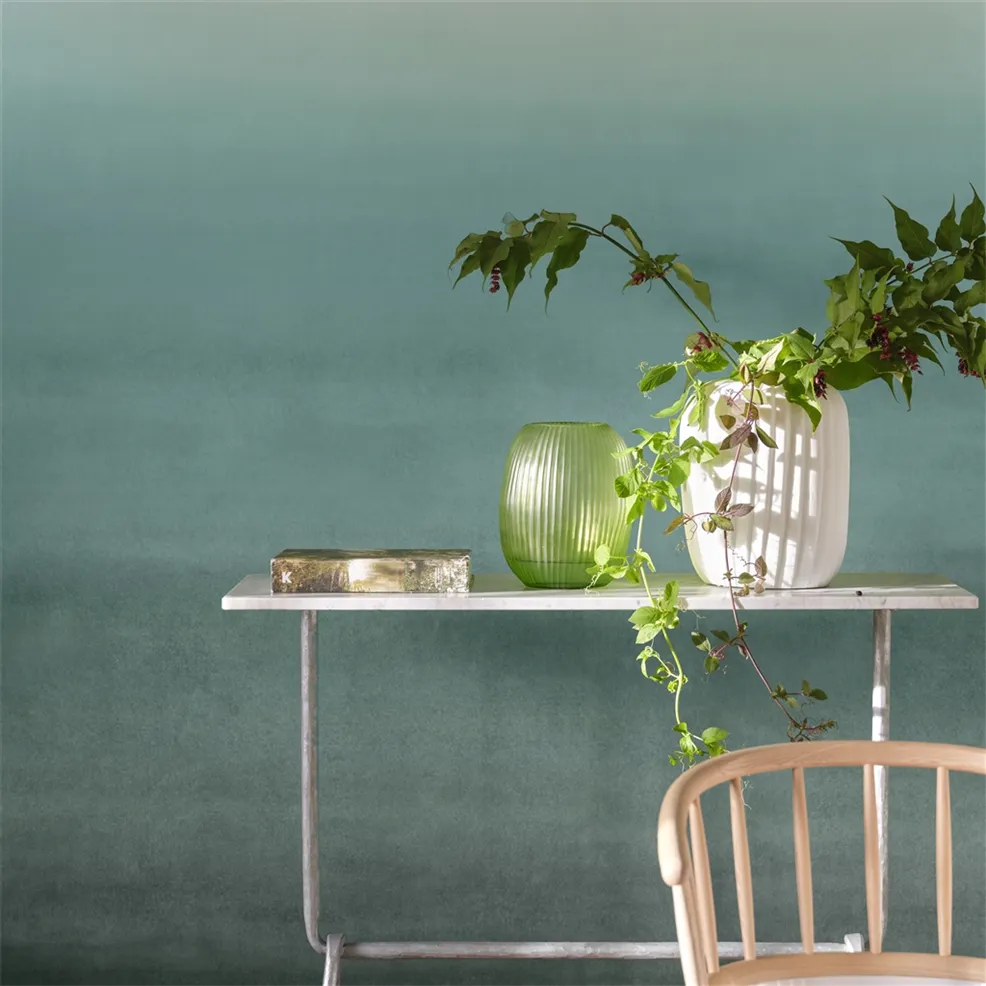 Designers Guild PDG1163/02 Scenes and Murals III Shoshi Duck Egg - tapeta cieniowana