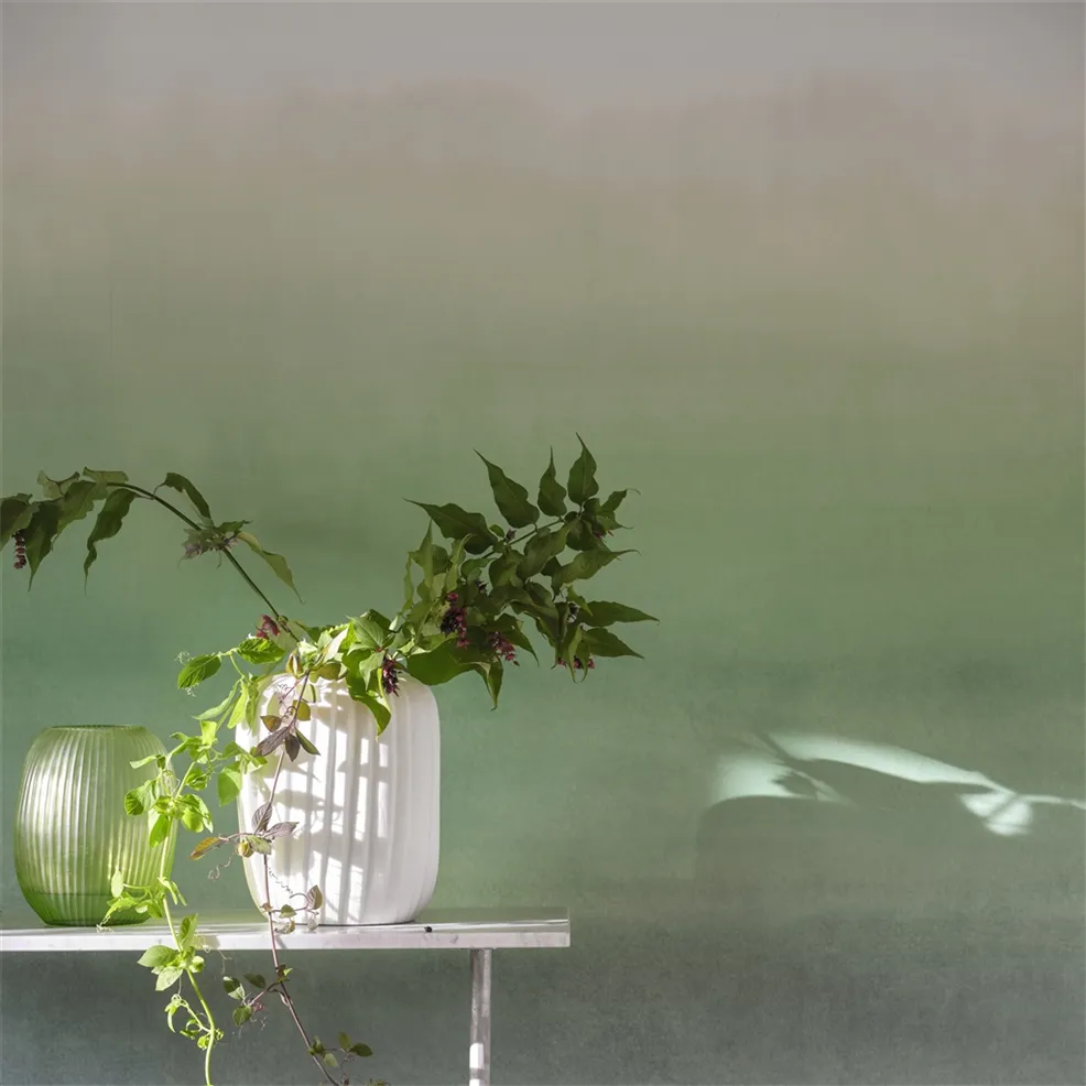 Designers Guild PDG1163/03 Scenes and Murals III Shoshi Jade - tapeta cieniowana